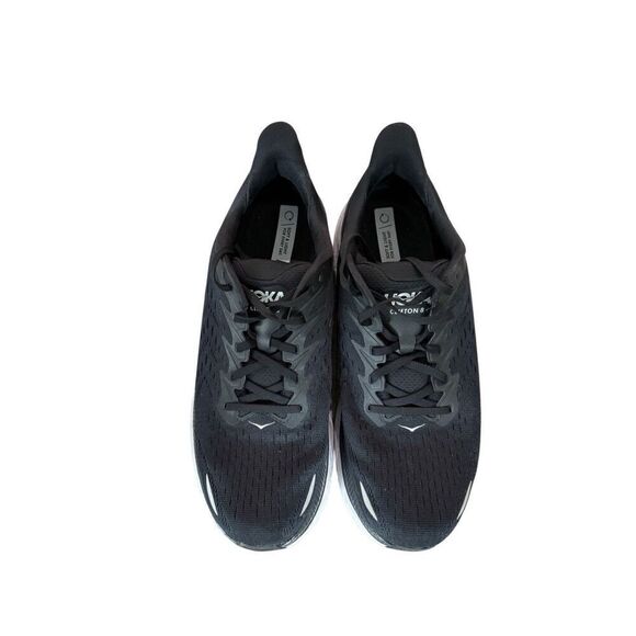 Hoka One One Clifton 8 Mens Black White Lace Up Running Shoes Sneakers Size 10 main image 6